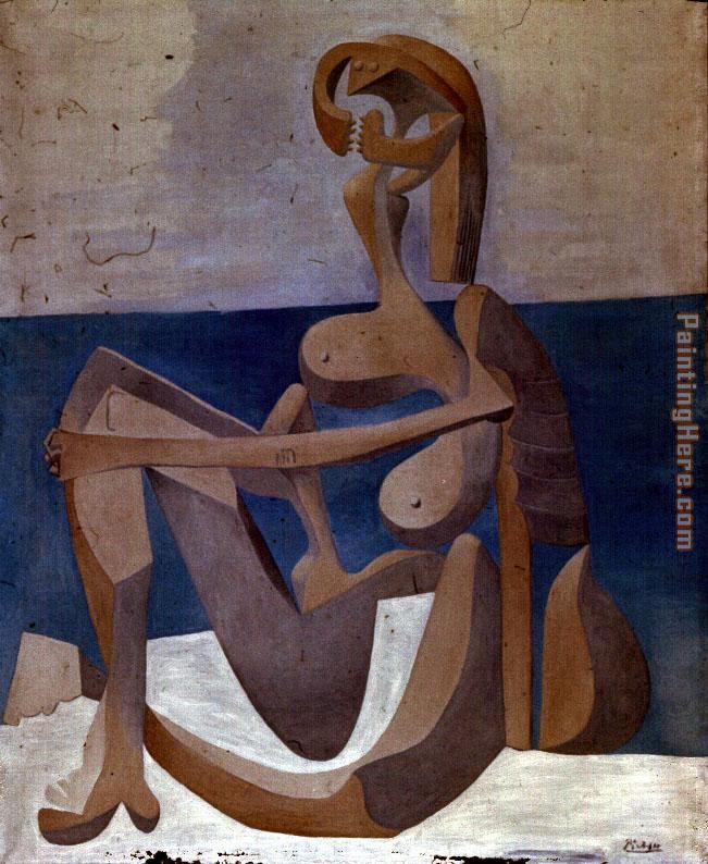 Seated Bather painting - Pablo Picasso Seated Bather art painting